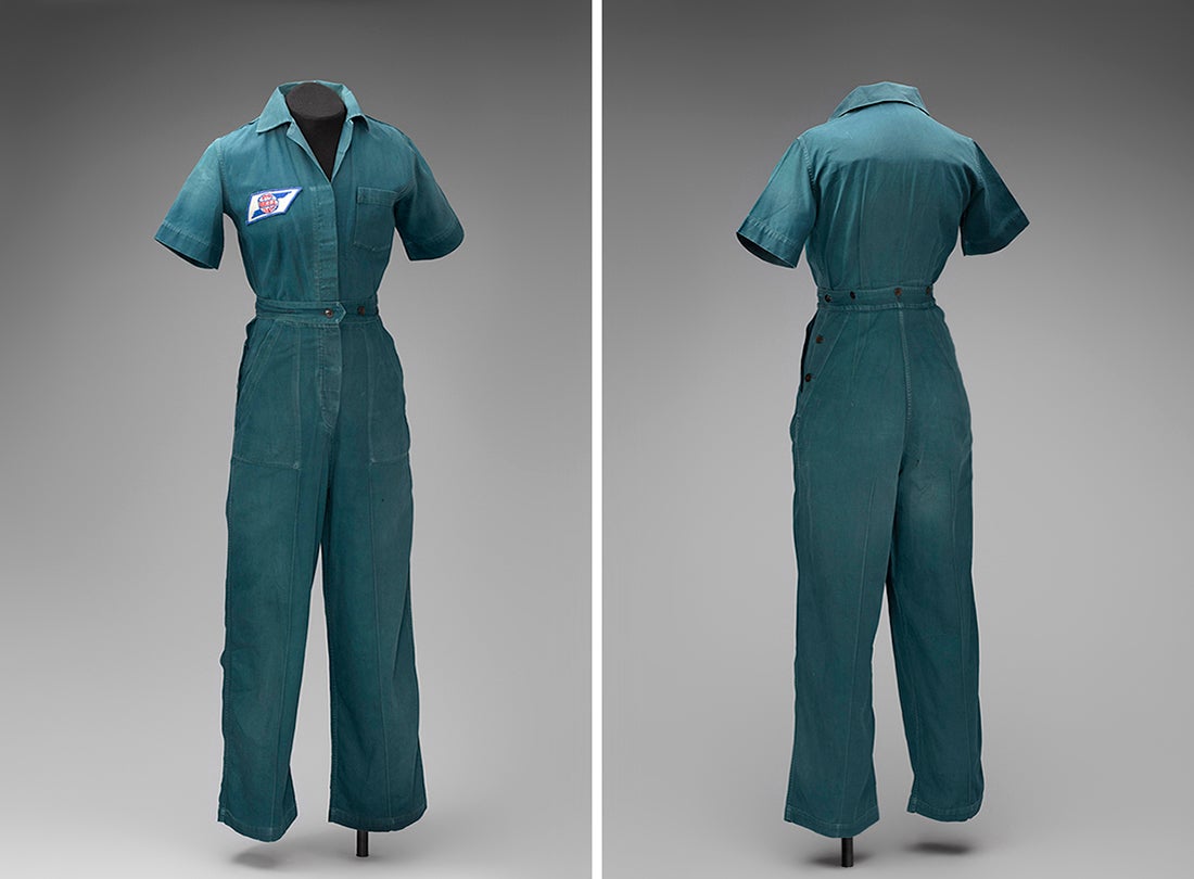 Bell Aircraft coveralls, Evelyn DeLong Parris  c. 1943–45