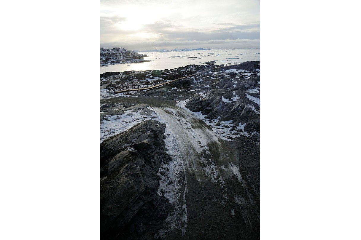 Dog sled trail near Ilulissat, Greenland  2009