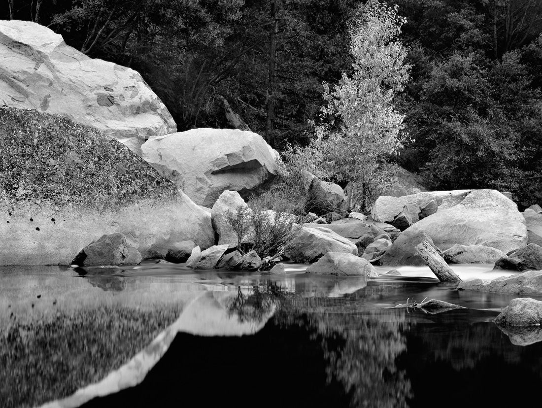 Boulders and Tree, Merced River, Yosemite National Park, California 1983