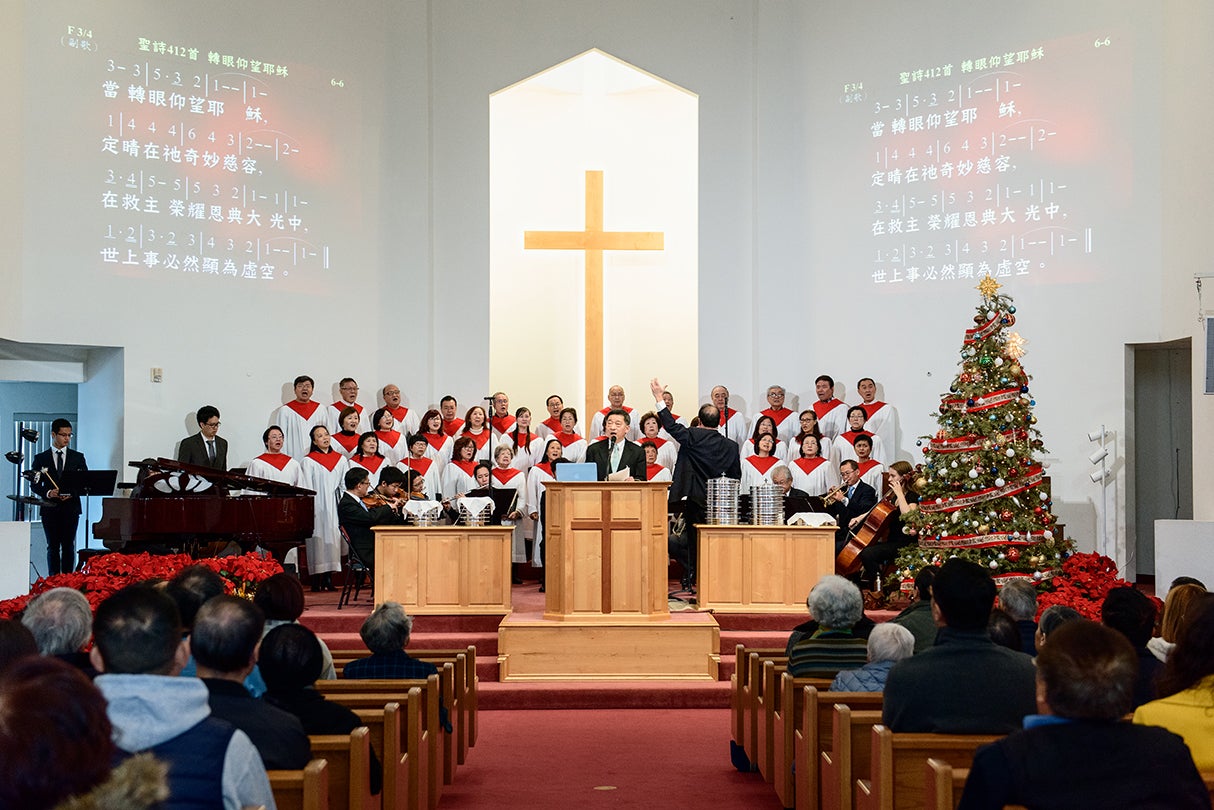 A Chinese-speaking service at Rowland Height Community Christian Church  2019; Jessica Chou (b. 1985)