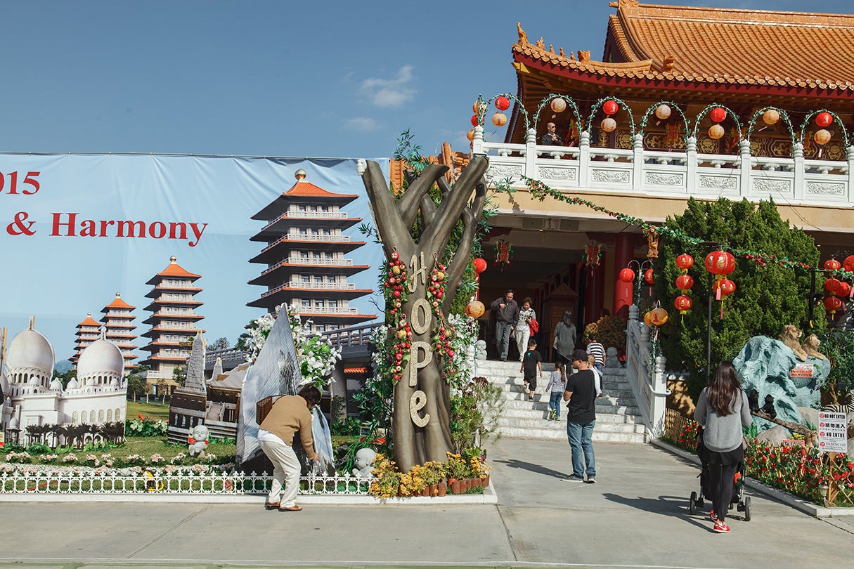 Lunar New Year celebration at Hsi Lai Temple in Hacienda Heights  2015;  Jessica Chou (b. 1985)