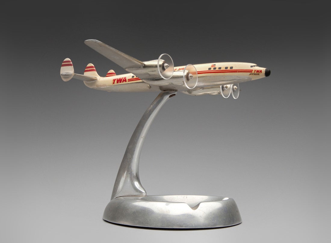 TWA (Trans World Airlines) Lockheed Model 1649 Starliner ashtray  c. 1957