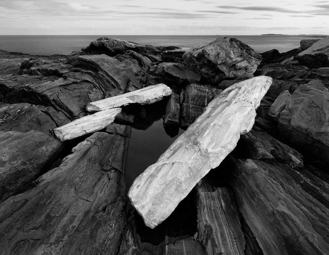 Rock Shoreline, Dusk, Pemaquid Point, Maine  1987