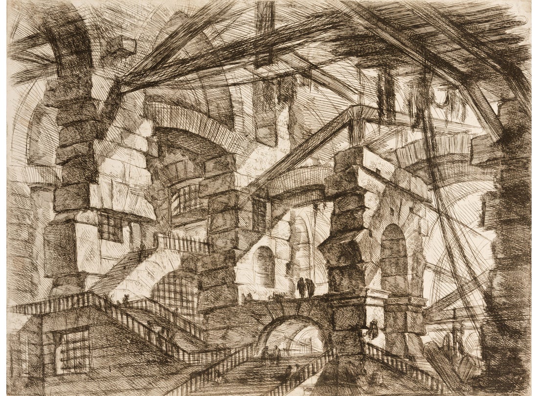 Plate XIV: The Gothic Arch  1749-50 Carceri d’Invenzione (Imaginary Prisons); 1st Edition; 14 Plates Giovanni Battista Piranesi (Mogliano Veneto 1720 – 1778 Rome) etching on laid paper 15.75 x 21 in L2016.2101.072