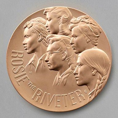 Bronze replica of Rosie the Riveter Congressional Gold Medal  2024