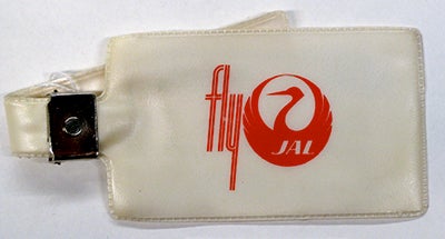 JAL (Japan Air Lines) luggage identification tag 1960s