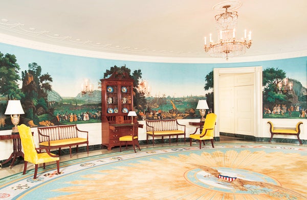 zuber wallpaper white house