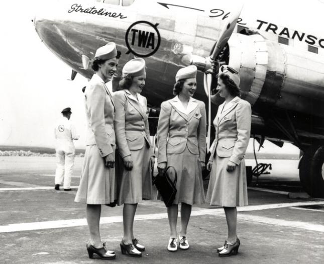 photograph: Transcontinental & Western Air (TWA), Boeing 307 ...