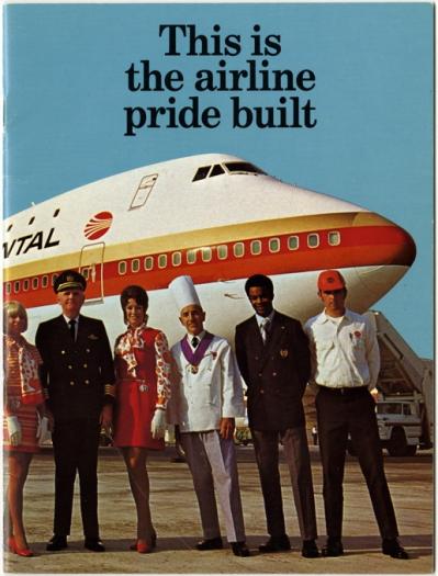 brochure: Continental Airlines, Boeing 747 | SFO Museum