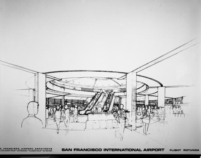 negative: San Francisco International Airport (SFO), architectural ...