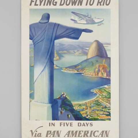 Pan American Airways Flying Down to Rio travel poster  c. 1934