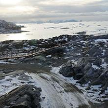 Dog sled trail near Ilulissat, Greenland  2009