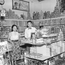 Shopkeepers Inside Sophie’s Telephone Market  c. 1950s