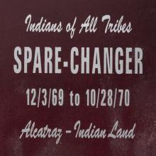 Indians of All Tribes newsletter  1970, Indians of All Tribes baseball  c. 1969, Spare-Changer ledger  1969–70, Resident ID for Joseph Morris  1969