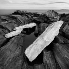 Rock Shoreline, Dusk, Pemaquid Point, Maine  1987